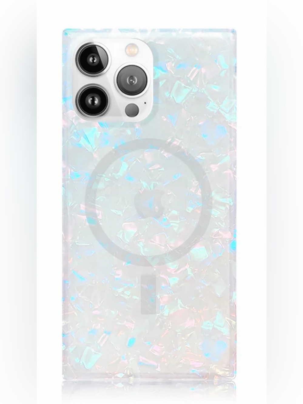 Flaunt Square Opal Shell IPhone 15 Pro MagSafe Case